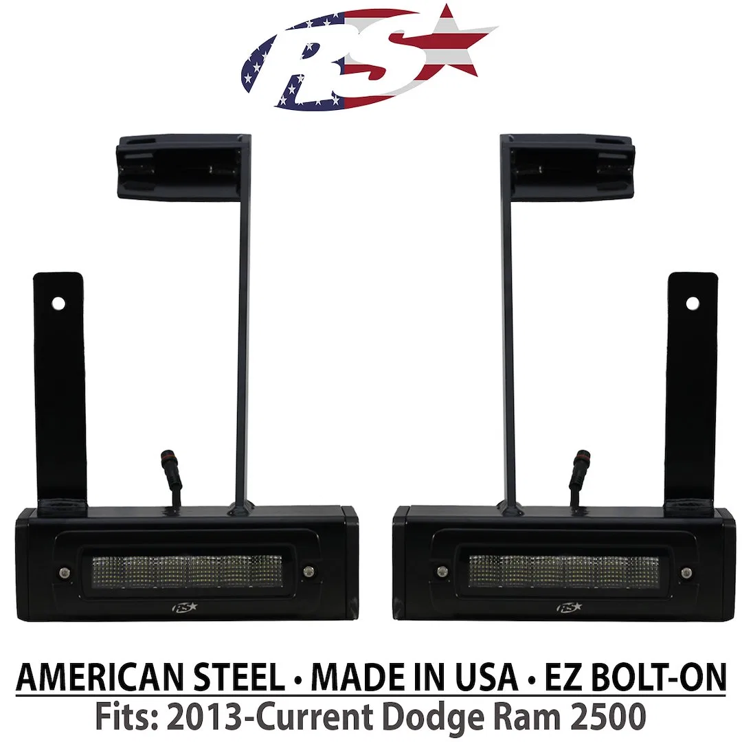 DHDHB17UP – RACESPORT LT Backup Light, Hitch Bar Set Of 2 Clear Bulb 7 Inch Black Rectangular Housing OSRAM LED 60 Wa...